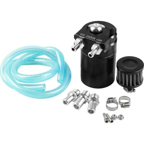 Oil Breather Catch Can Tank Baffled Reservoir Tank Oil Tank With Filter Universal Fittings Turbo Reservoir Filter Kits