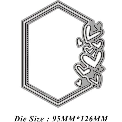 Rhombus Lace Frame Metal Cutting Dies Scrapbook Paper Craft Knife Mould Stencils 2021 New Making Die Cuts