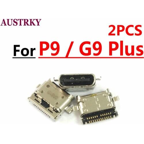 2PCS New Micro USB Plug Charging Port Connector Socket Replacement For Huawei P9 / G9 Plus