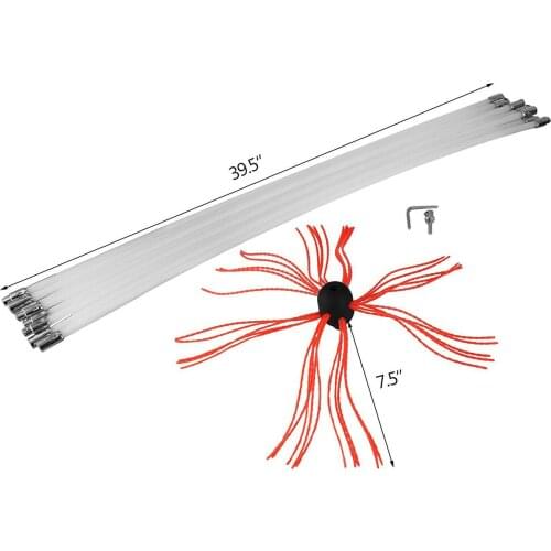 Power Sweep Flu-Flex Flexible Chimney Rods for Liners Brush Head Brass Fittings