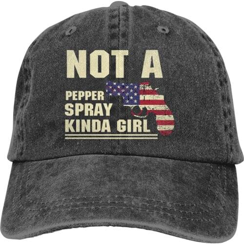 Not A Pepper Spray Kinda Girl Cute Unique Gift Baseball Cap cowboy hat Peaked cap Cowboy Bebop Hats Men and women hats