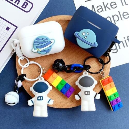 Cute Astronaut Cases for Meizu POP 2 Case Silicone Cartoon Planet Keychain Earphone Cover for Meizu POP2 funny hearphone case