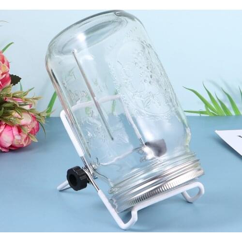 1set Glass Sprouter Jars Wide Mouth Mason Jars Seed Sprouting Jar Kit For Home Kitchen Garden Mason Sprouting Jar With Lid