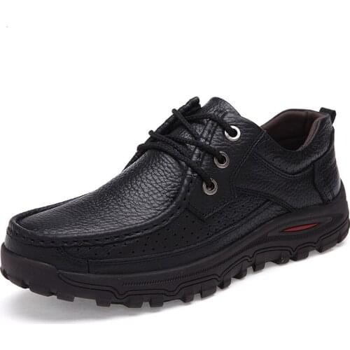 Brand Men Shoes Handmade High Quality Genuine Leather Shoes Slip On Comfort Business Man Casual Shoes Big Size 47 48