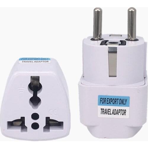 1pcs Universal EU Plug Adapter International AU UK US To EU Euro KR Travel Adapter Electrical Plug Converter Power Socket