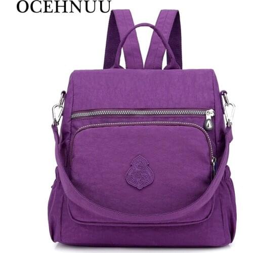 OCEHNUU Waterproof Rucksack Bagpack Women Backpack Nylon School Bags For Teenage Girls Ladies Backpack Shoulder Bag Fashion 2020