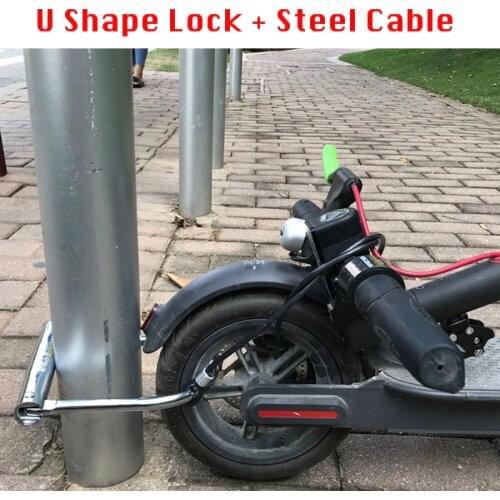 Tyre Tire Lock with Steel Wire Cable for Xiaomi Mijia M365 Electric Scooter Skateboard Wheels Hub Lock Security Anti-Theft Steel