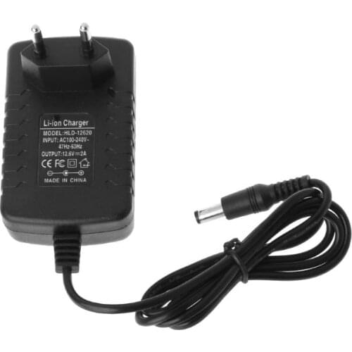 EU /US Plug 12.6V 2A 18650 Lithium Battery Charger DC 5.5MM x 2.1MM Portable Charger Constant Current Voltage LX9A