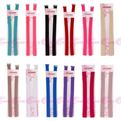 1.5cm Wide Fashion Candy Shoulder Bra Strap Underwear Shoulders High Elastic Straps Women Clothes Imitates Accessories 30pair