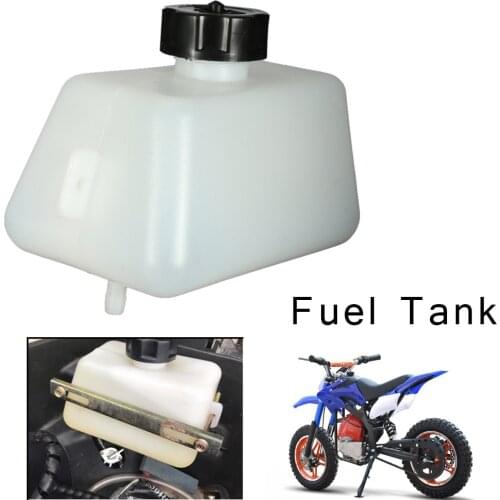 1L White Body Black Cap Plastic Motorcycle 43 47 49CC Petrol Fuel Oil Tank For Mini Moto Pit Dirt Bike Dirtbikes Filter