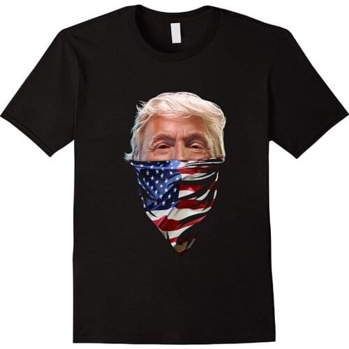 2019 Fashion Short Sleeve T-Shirt, President Donald Trump w America Bandana, USA T shirt