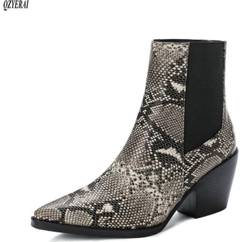 2019 new arrival pointed toe cow leather thin heel ankle boots high heels solid office lady keep warm winter shoes