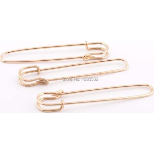 5pcs 85*15mm gold color large safety pins brooch pins for earring decoration