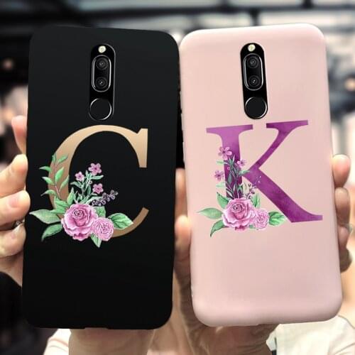 For Huawei Mate 10 Lite Case Mate 10Lite Silicone Cartoon Flower Letter Phone Case For Huawei Mate 10 Lite Soft Coque Funda 5.9"