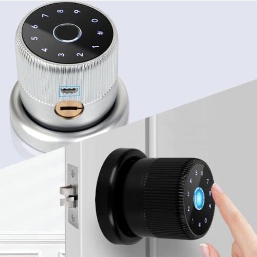 Fingerprint Door Lock Wifi Digital Touch Screen Keyboard Smart Card Combination Knob Lock For Home Apartment Office DIY Lock