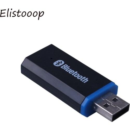 Elistooop Mini USB Bluetooth Audio Receiver adapter 3.5mm Audio Cable Black Wireless Transmission Practical Phone Accessories