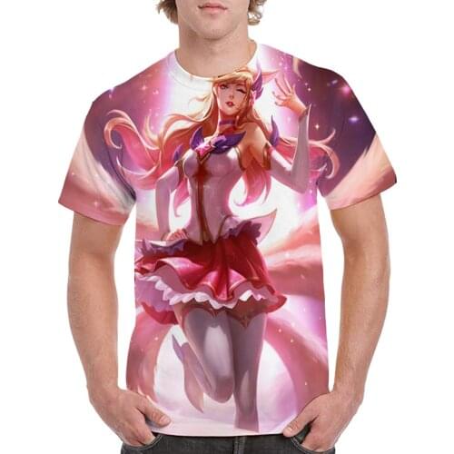 UNEY League of legends Shirt For Men US Size Short sleeve 3D Sexy Fox Print T-shirt LOL Tops 2020 NEW Tees