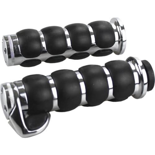 Chrome 1'' 25mm Hand Grips + Throttle Boss For Kawasaki Vulcan 500 800 900 1500 1600 2000 Shadow 750 1100 VTX 1300 sportbikes