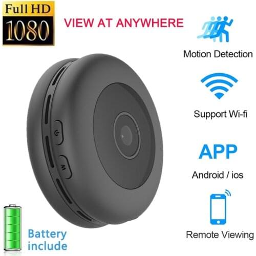 Wifi DV Mini Camera 1080P IP Security Camcorder Video Recorder Night Vision Remote View Small Micro Camera Built-in Battery