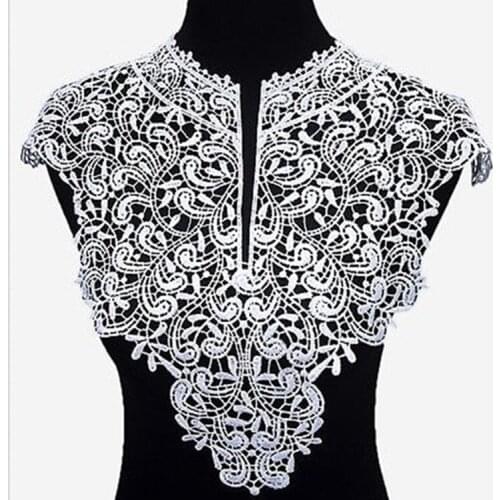 Mylb 1pc Polyester Neck Lace Collar Fabric,DIY handmade Wedding Dress Collar Lace For Sewing Supplies Crafts