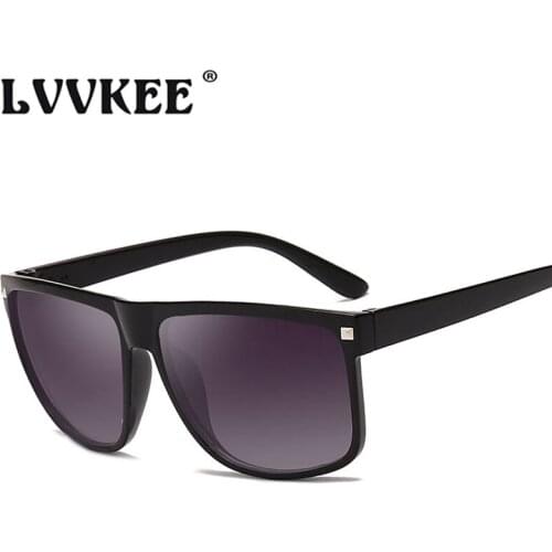 LVVKEE 2020 Fashion Rivets Oversized Sunglasses men/women brand design Gradient Sun Glasses Driving Goggles gafas de sol mujer