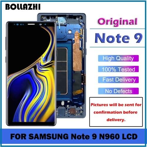 Original AMOLED With Frame For SAMSUNG Galaxy Note 9 LCD Screen Note9 Lcd Display N960D N960F Touch Screen Digitizer Assembly