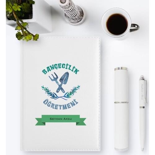 Personalized Horticulture Teacher 2020 Leather Organizer & Pen Gift Set-2