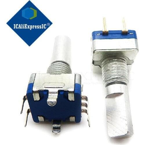 5PCS Half axis rotary encoder,handle length 20mm code switch/ EC11 / digital potentiometer with switch 5Pin In Stock