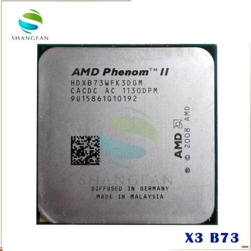 AMD Phenom II X3 B73 2.8 GHz Three-Core CPU Processor HDXB73WFK3DGI HDXB73WFK3DGM Socket AM3