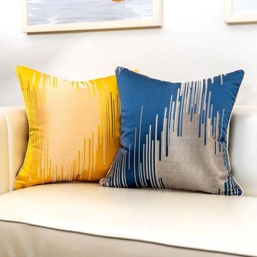 Luxury Yellow Blue Green Black Navy Blue White Melody Cushion Cover Modern Minimalist Home Decorative Pillow Case