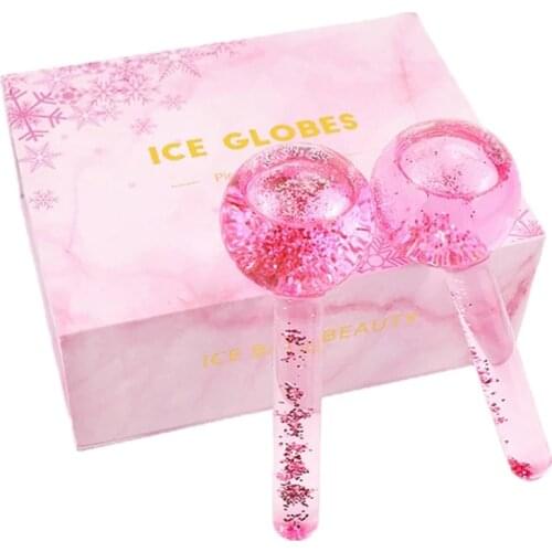 Beauty Puck Crystal Puck Ice Treatment Facial Massage Beauty Sphere Cooling Puck Water Wave Facial and Eye Massage Skin Care