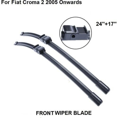 Wiper Blade For Fiat Croma 2 2005 Onwards 24''+17'' Wiper Blade Accessories For Auto Cars Natural Rubber Wipers