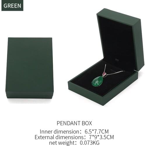 Dark Green Female Pendent Display Storage Jewelry Box For Earring Bracelet Wedding Ring Jewellery Organizer Lover Birthday Gift