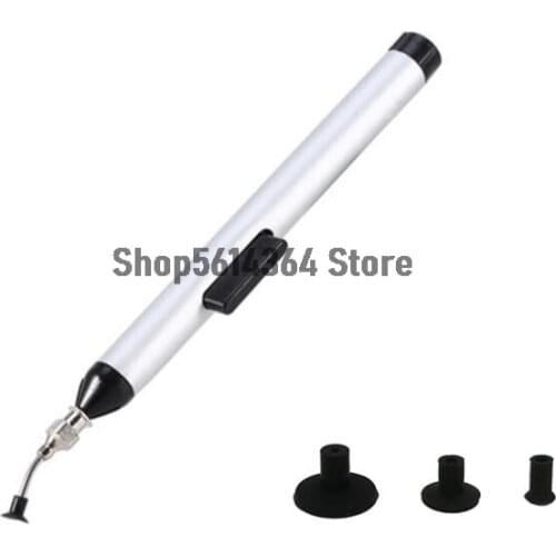 IC Picker Up Vacuum Sucking Pen Hand Tool w 3 Suction Headers