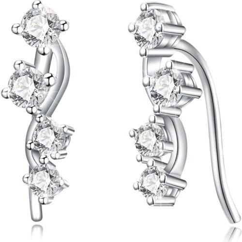 Женские серебрянные серьги YIILIIY China At AliExpress