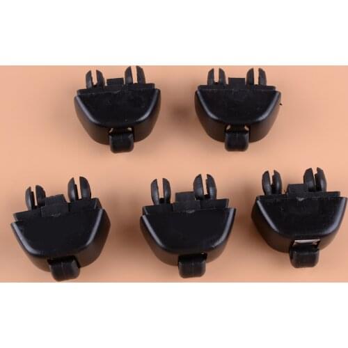 CITALL 5Pcs Black Car Inner Sun Visor Hook Clip Fit for Audi A6 C6 2004 2005 2006 2007 2008 2009 2010 2011 4F0857561