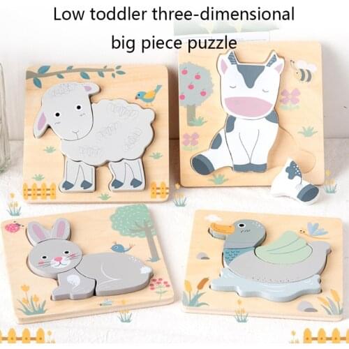 1 Set Childrens Wooden Puzzles Bright Colors and Shapes Childrens Educational Toys for 1-2-3 Years Old Boys and Girls
