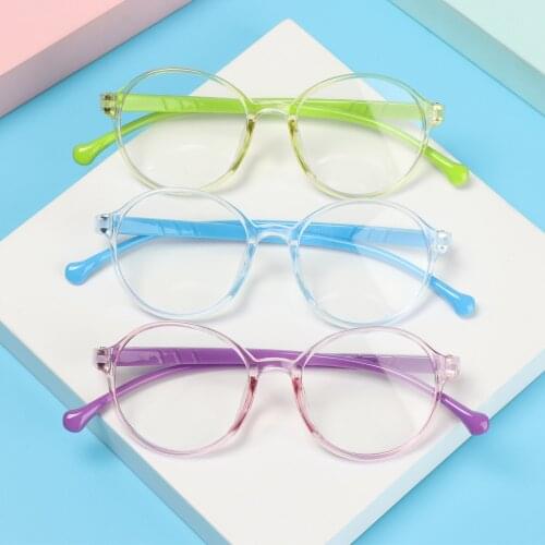 1PC Anti-blue Light Kids Glasses Square Optical Frame Children Boy Girls Transparent Blocking Anti Reflective UV Computer Eyegla
