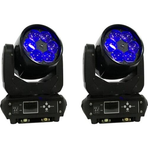 2pcs/lot New Design 6x40W Mini Bee Eye Led Moving Head Beam Light LED Display 10/17 Channels Dual Mounting Hook + Zoom