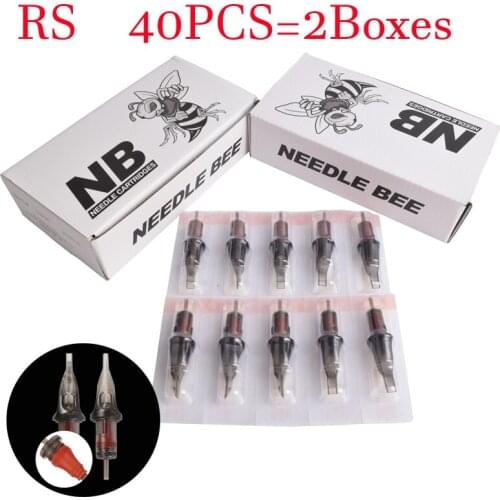 40pcs RS Sterilized Disposable Tattoo Cartridge Needle with membrane Round Shader 3RS/5RS/7RS/9RS/11RS/13RS/15RS Tattoo Needles