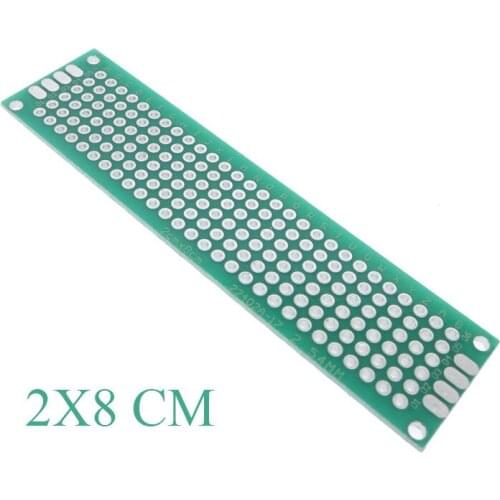 5PCS/Lot 2*8CM Double Side Prototype PCB diy Universal Printed Circuit Board 2x8cm
