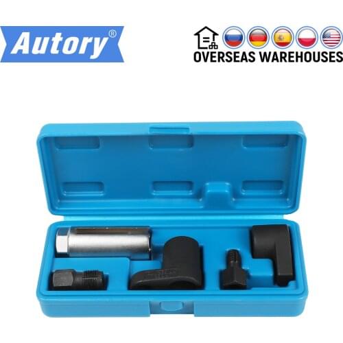 5pcs Oxygen Sensor Removal Install Thread Chasers Tool Offset Vacuum Sensor Socket for VW Seat Audi Renault BMW Mercedes Nissan