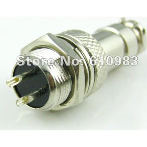 5 pieces/lot) wholesale XLR plug Aviation 2 Pin 12mm Ham Radio PCB Connectors