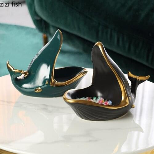 Decorations Accessories Black Green Whale Storage Box Furnishings Desktop Key Groceries Multifunctional Storage Box Ornaments
