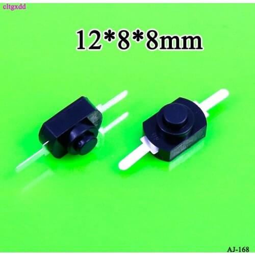 Cltgxdd 10PCS 12*8MM DC 30V 1A Black On Off Mini Push Button Switch for Electric Torch 1208YD PN36 White / Black