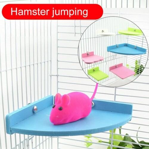 Wood Stand Platform Pet Bird Toys Parrot Rack Hamster Perches Paw Grinding Clean Cage Accessories for Gerbils Mice Wood Toys