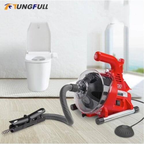Dredging Machine Automatic Electric Sewer Pipe Toilet Kitchen 19-28MM Pipe Cleaning Machine Pipe Dredger Cleaner 120W 220V
