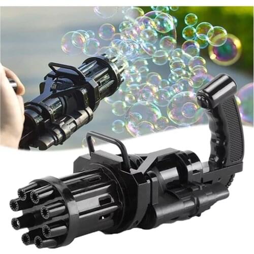 Bath Toys Outdoor Toy Gatling Bubble Machine Wedding Supplies Electric Sound Light Automatic Bubble Blower Maker Gun Kids Toy