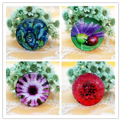 10PCS/lot Round 18MM Glass Cabochon for make bracelet necklace Jewelry for women earring pins brooch craft supply