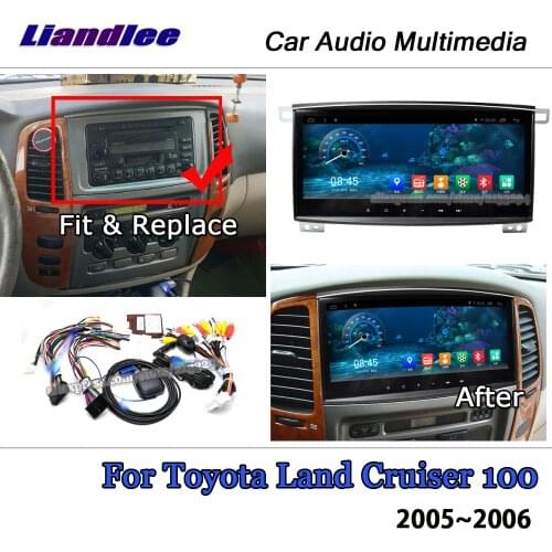 10. 25" Android Multimedia Player For Toyota Land Cruiser 100 2005 2006 Stereo Car Video Wifi Carplay GPS Navigation